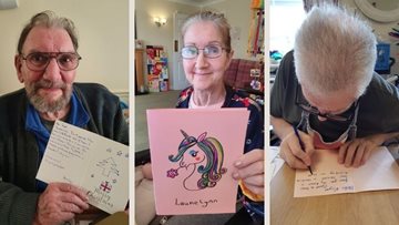 Cheshire care home Residents write to their pen pals in France